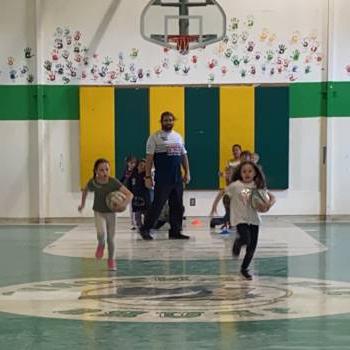 Coach Chris Hathaway at San Antonio Elementary School